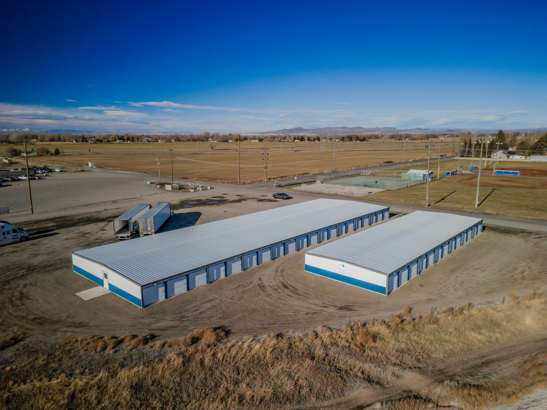 Aerial view of Sugar City Storage, Sugar City Idaho