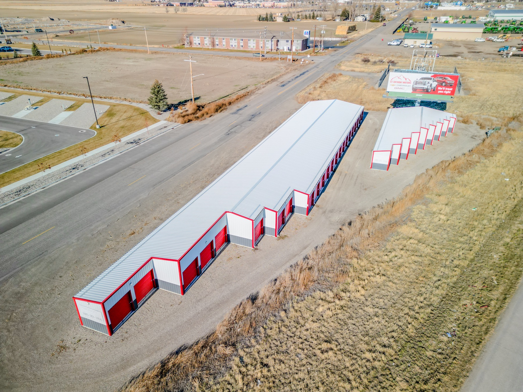 Madison Storage aerial with billboard