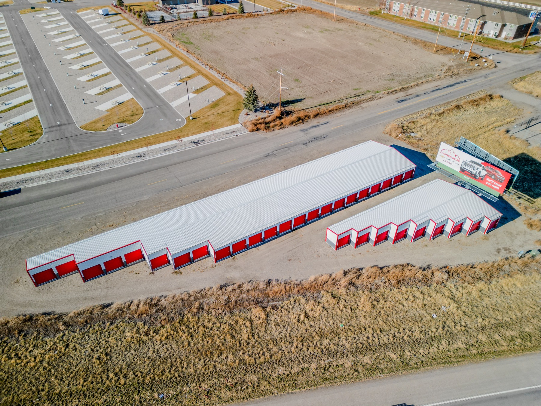 Aerial view of Madison Storage, Rexburg Idaho