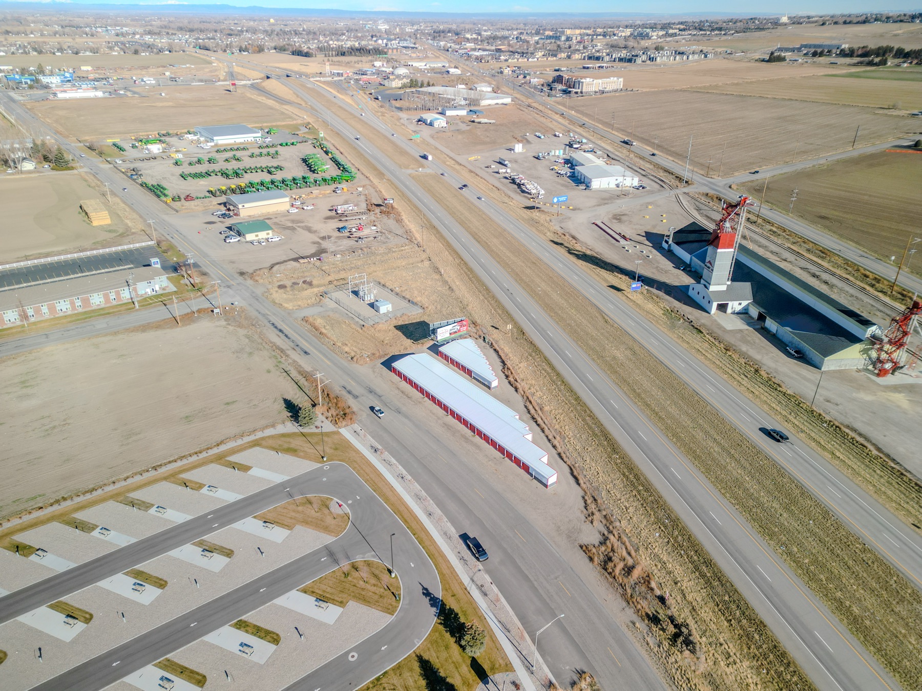 High aerial of Rexburg south corridor